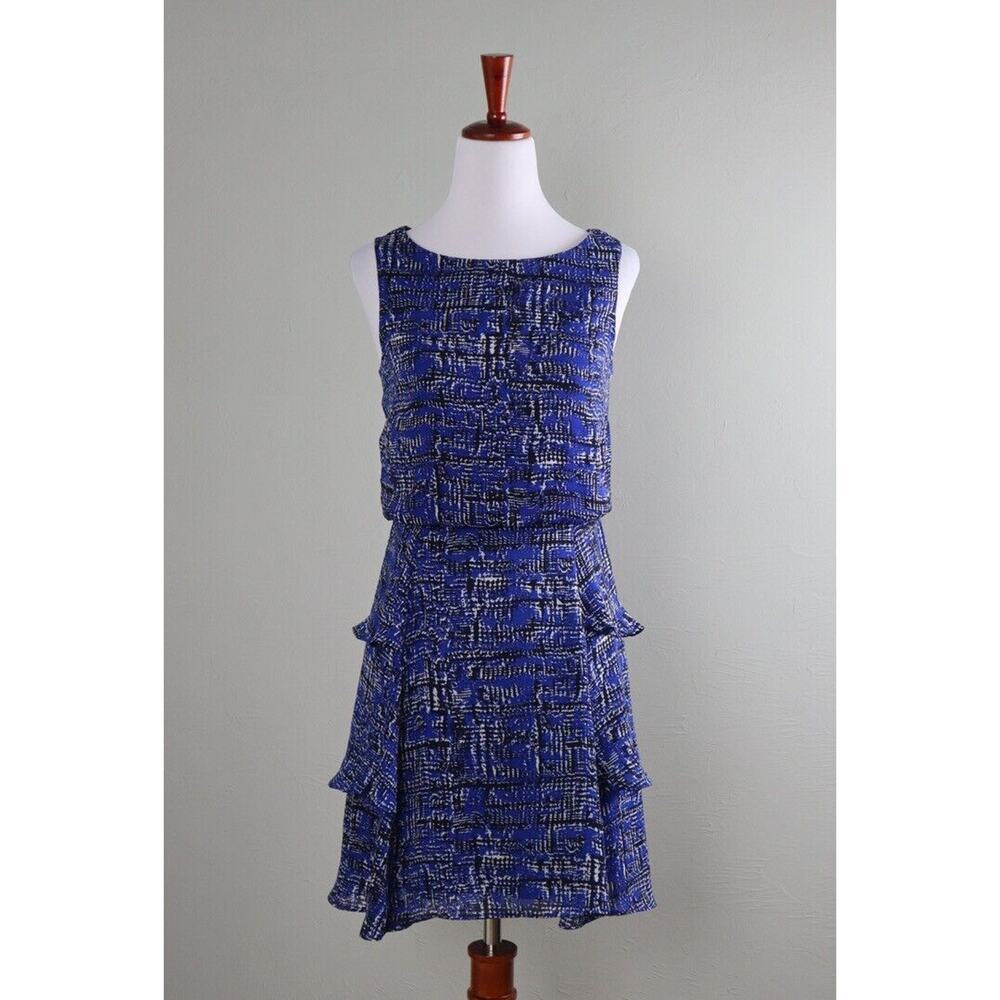 BANANA REPUBLIC NWT $128 Plaid Tiered Flounce Lined Dress Size 0 Petite